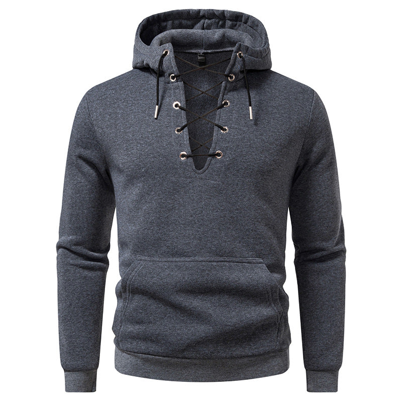 Men's hoodie with trendy lacing design Lune London