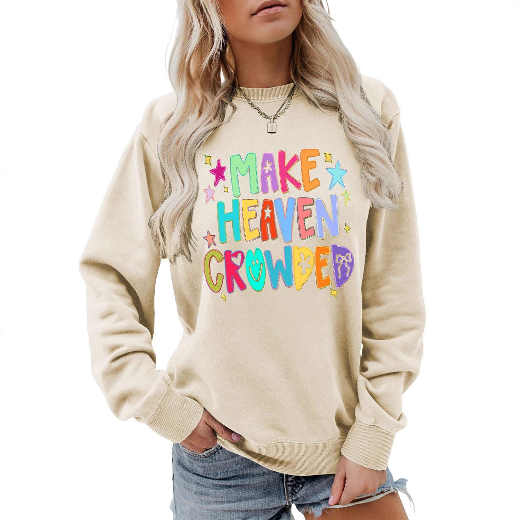 Sweat-shirt pour femmes avec un design coloré et une écriture ludique Chic & Stil