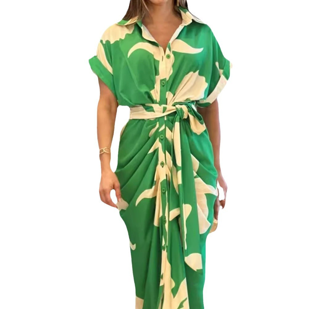 Lune London Women's Wrap Maxi Dress with Button