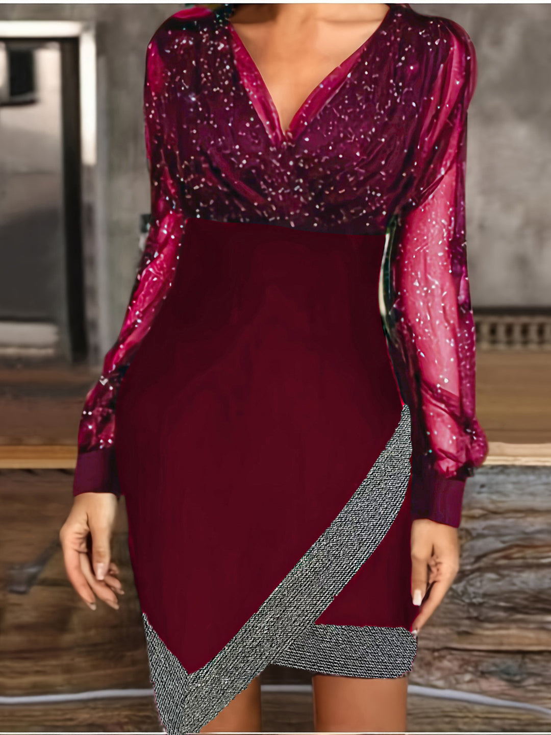 Evening dress for women with sparkling top Lune London