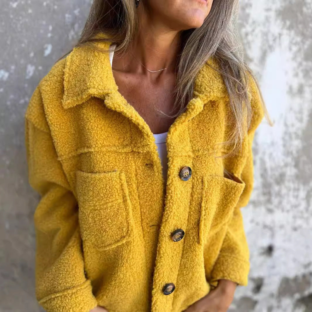 Ladies cozy and stylish fleece jacket with pockets Amarae