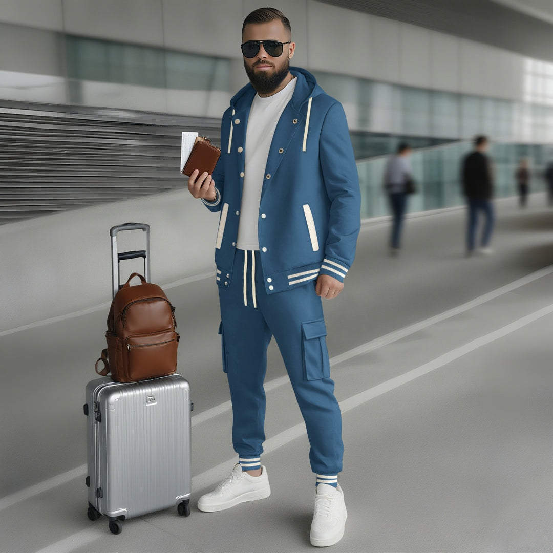 Sports leisure set for men with functional pockets and hood Lune London