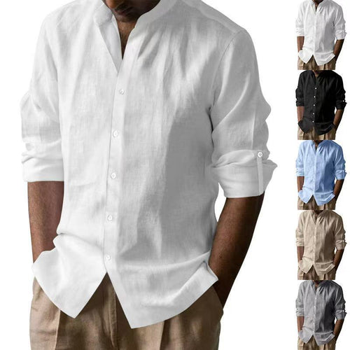 Linen shirt for men with short sleeves and casual fit Amarae