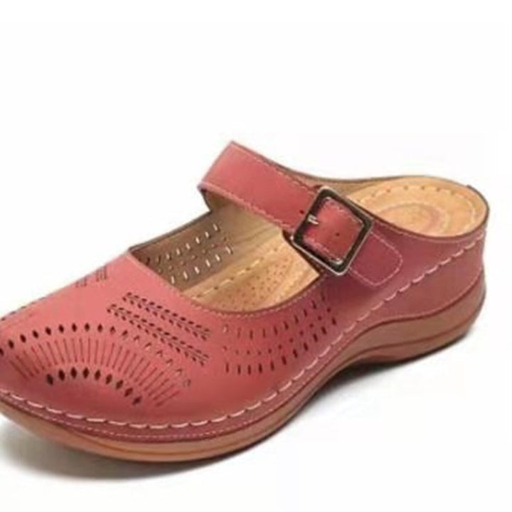 Ladies Comfort Leather Clogs Lune London