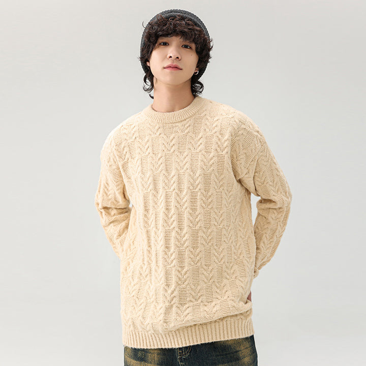 Chunky knit sweater for men with classic pattern Lune London