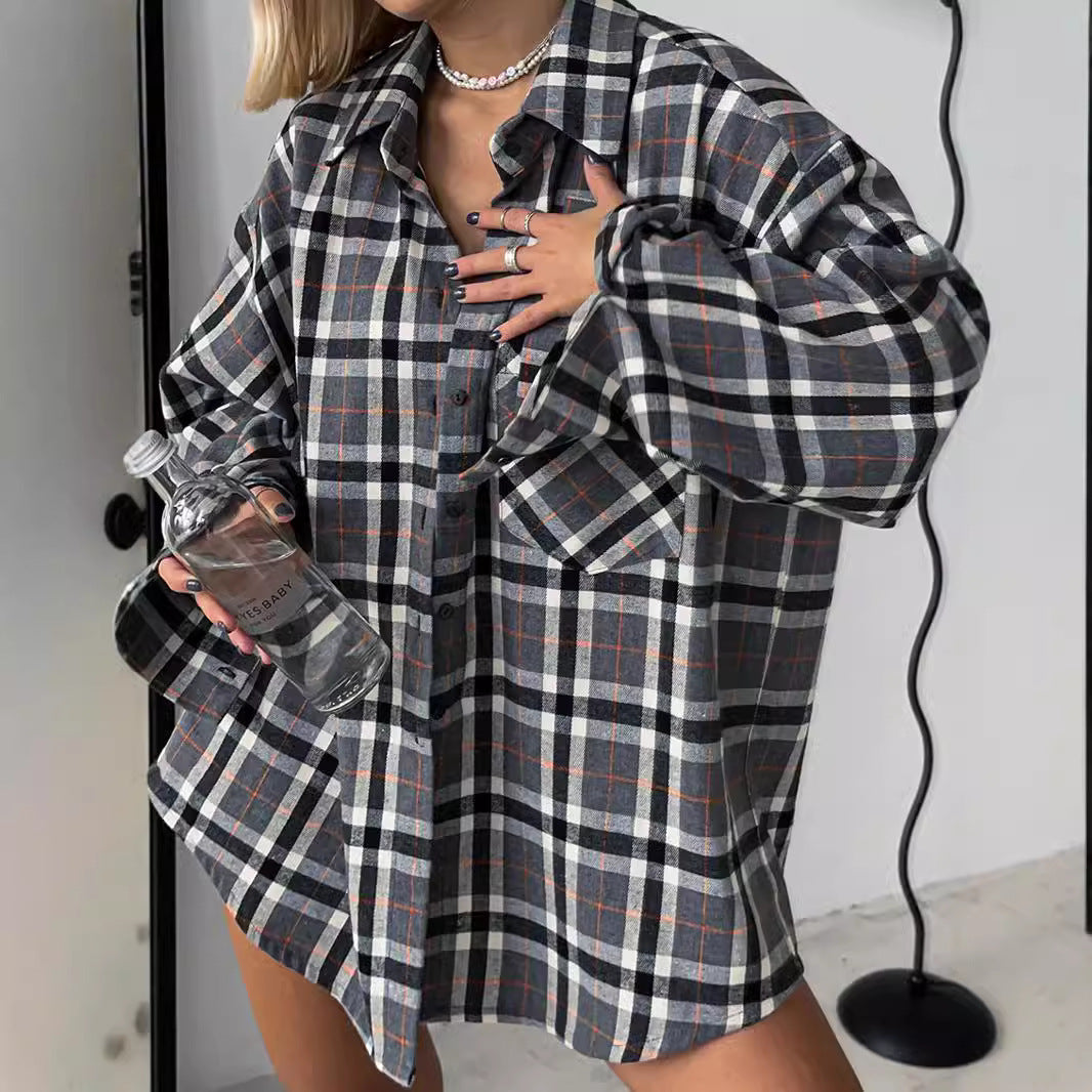 Amarae women's plaid overshirt