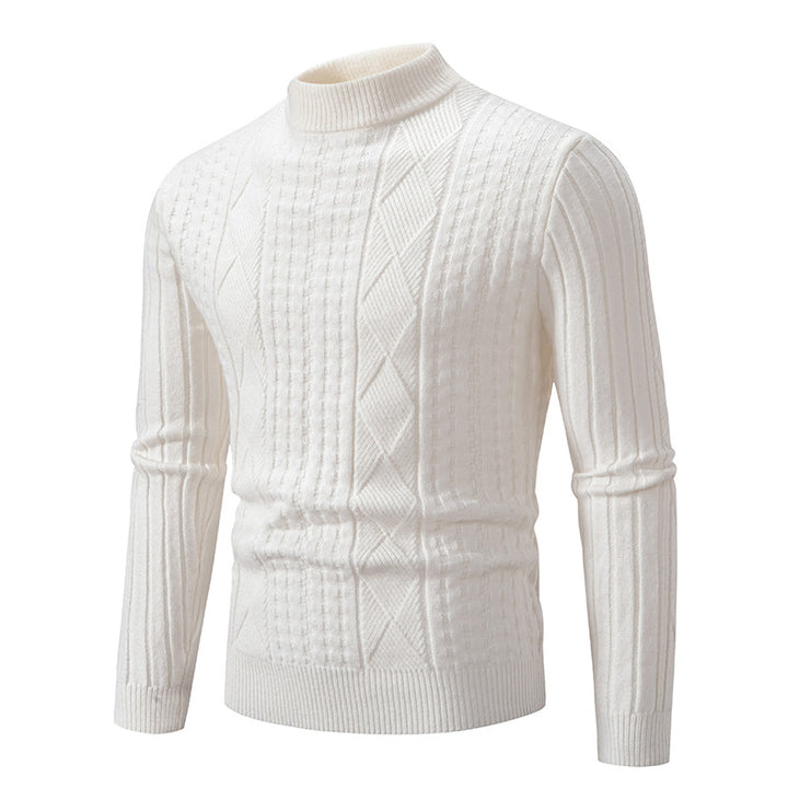 Elegant knitted sweater for men with a modern braid design Lune London