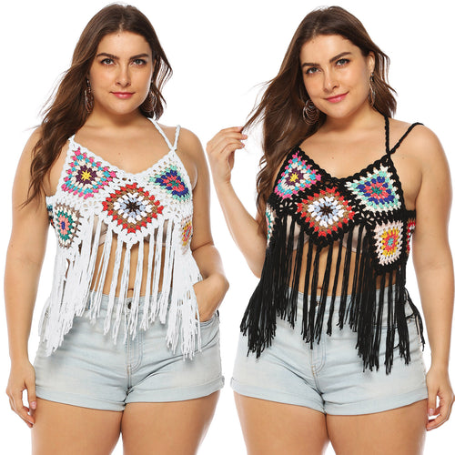 Women’s Chic and Stylish Fringed Crochet Beach Tunic