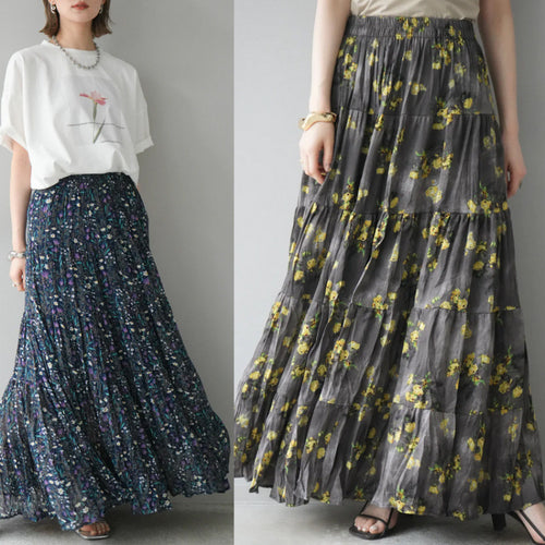 Women Maxi Skirts Flower Amarae