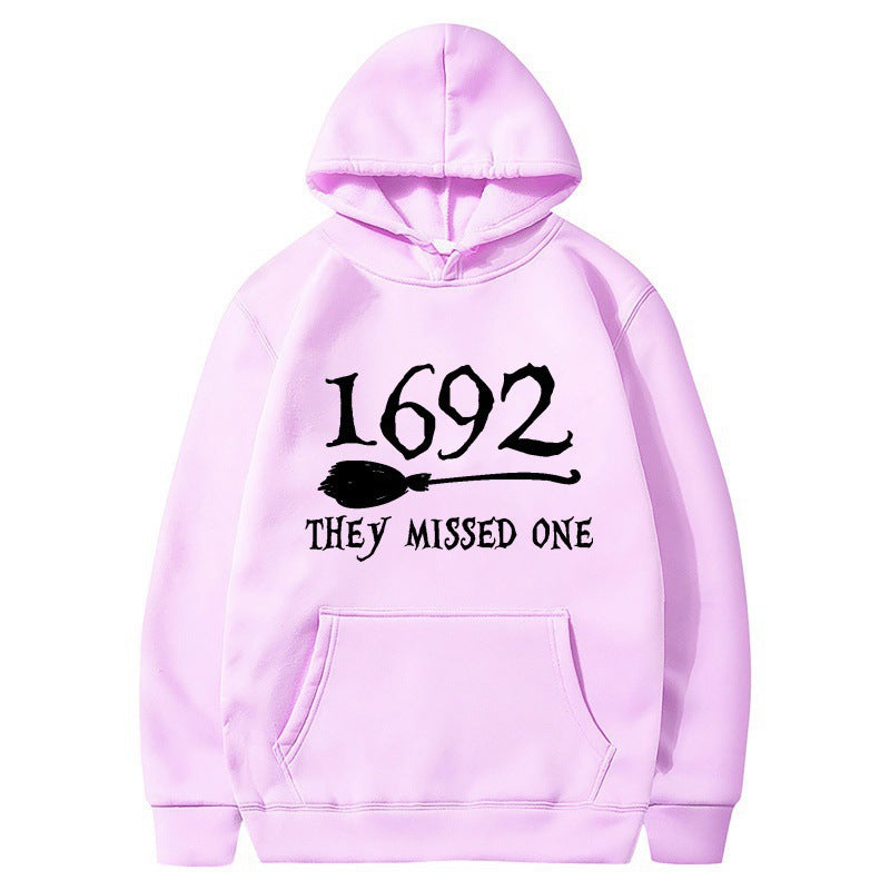 Women’s hooded sweatshirt with creative Halloween motif and loose fit Lune London