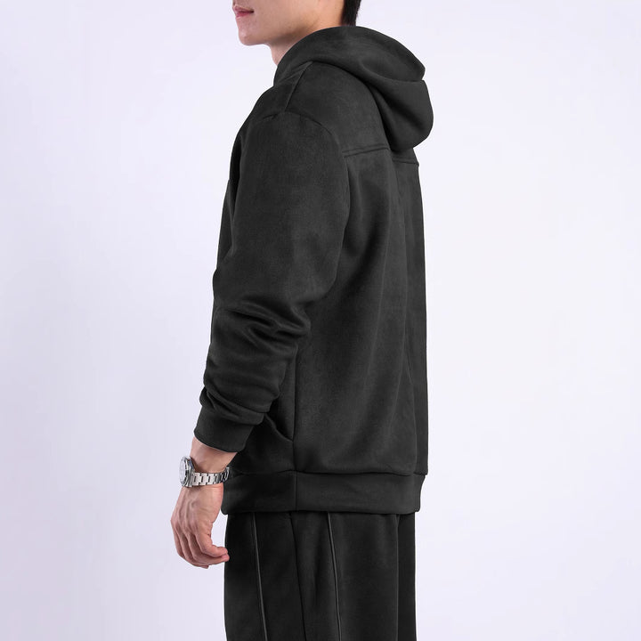 Men's hooded sweatshirt in soft fleece material with innovative details Lune London