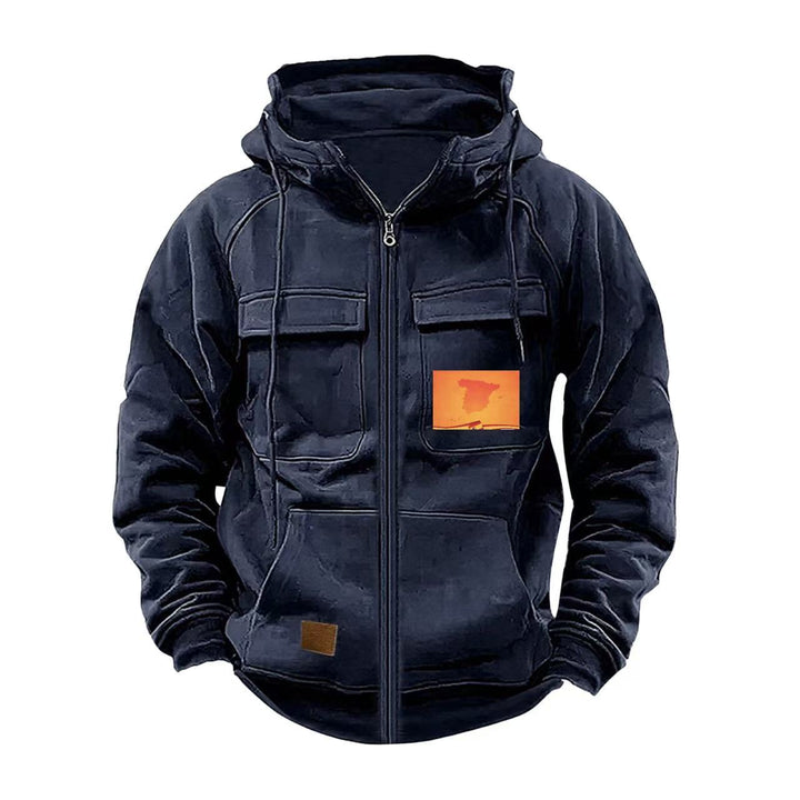 Multifunctional hooded jacket for men with practical pockets Lune London