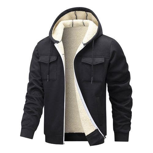 Padded hooded jacket for men with a sporty design and practical pockets Amarae