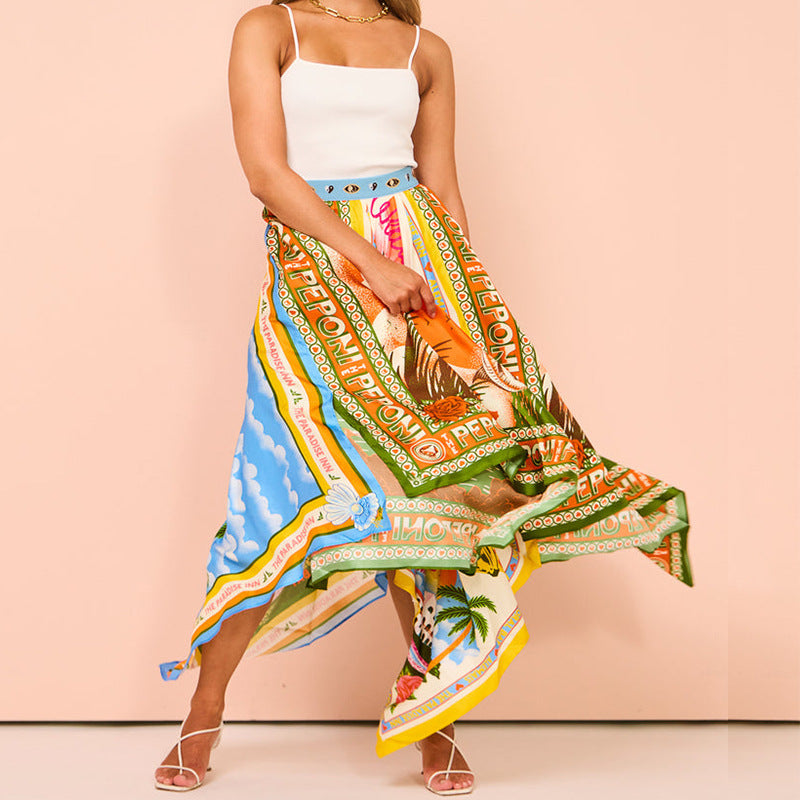 Ladies maxi skirts with unique print and airy silhouette Lune London