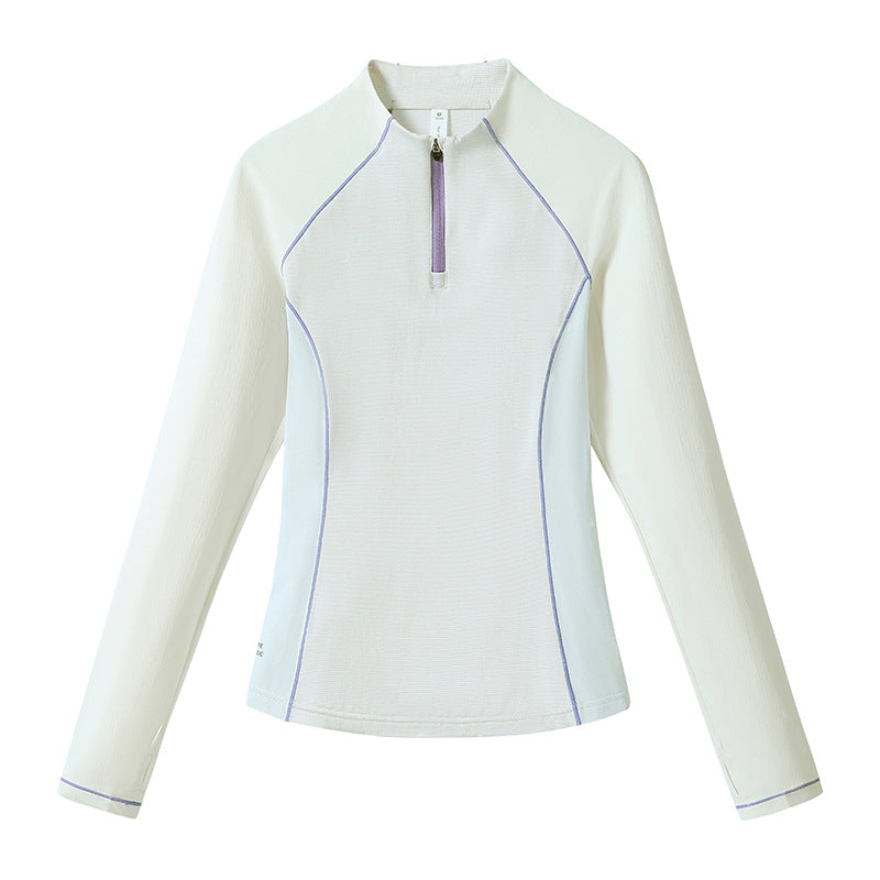 Women's Long Sleeve Functional Half Zip Shirt with Raglan Sleeves and UV Protection Amarae