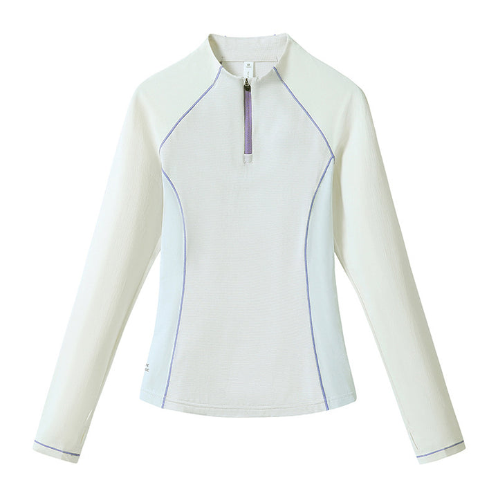 Women's Long Sleeve Functional Half Zip Shirt with Raglan Sleeves and UV Protection Amarae