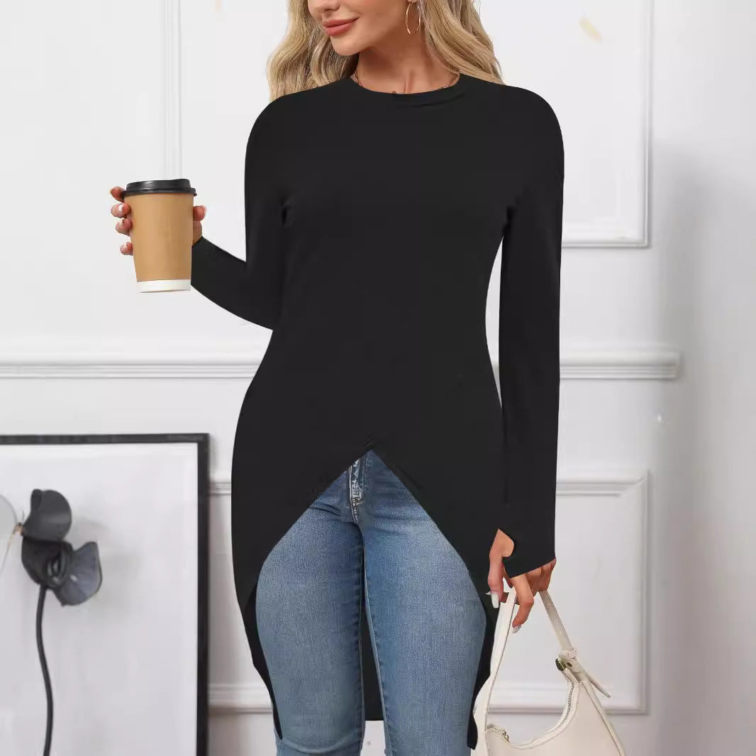 Asymmetrical long sleeve shirt for women Lune London