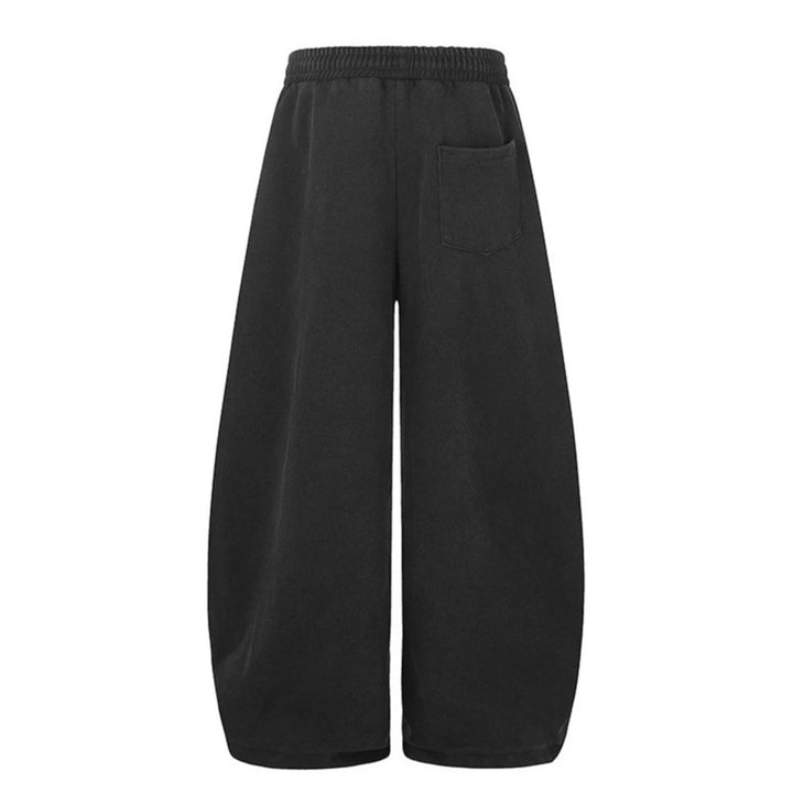 Women Loose Fit Jogging Pants with Camouflage Patches and Drawstring Amarae