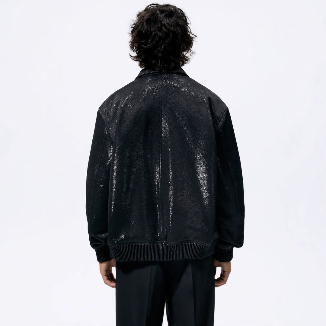 Men's lightweight field jacket made of technical material with applied flap pockets and stand-up collar Amarae