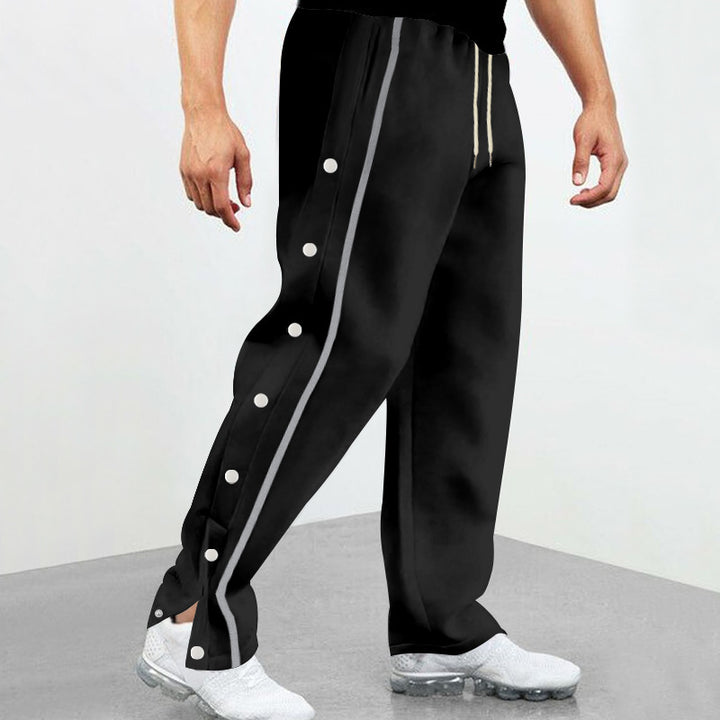Comfortable men's sports pants with buttons Lune London