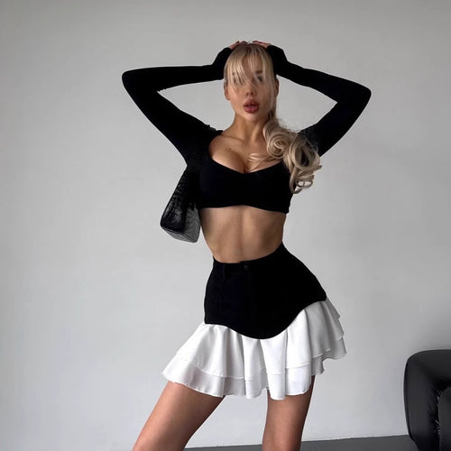 Fashion women's skirt with asymmetrical hem and practical pockets Amarae