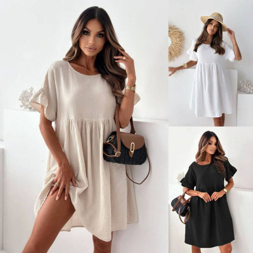 Amarae Short Summer Dress with Short Sleeves for Ladies