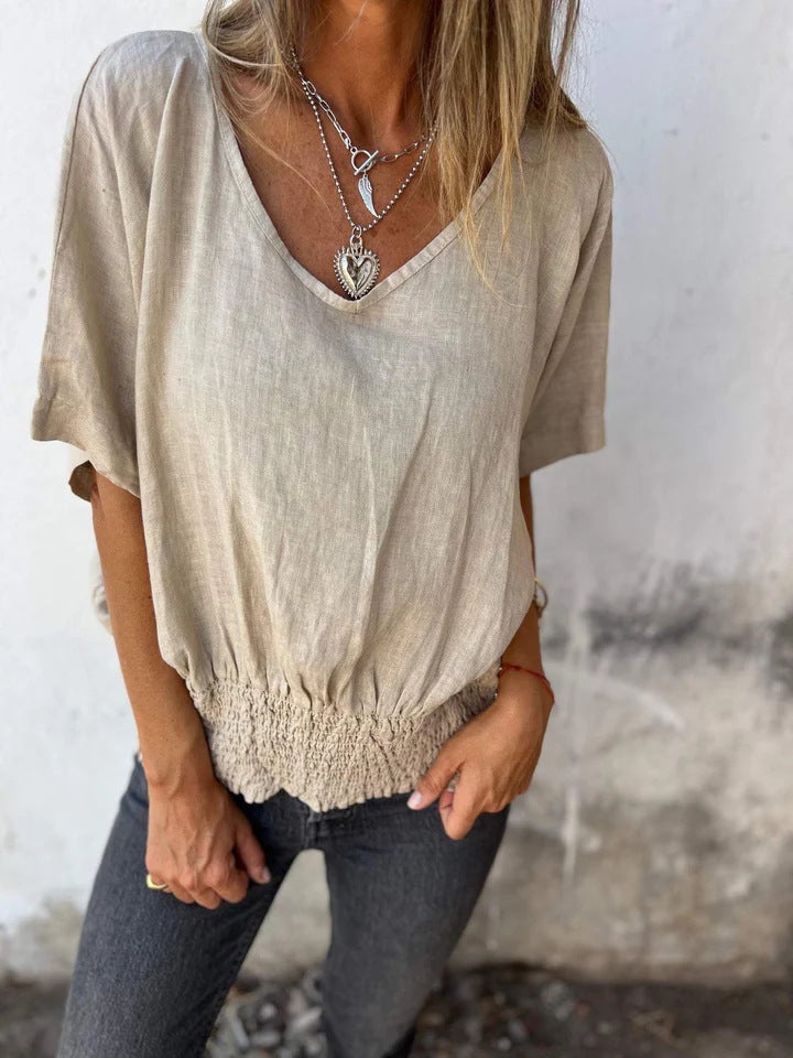 Casual oversized shirt for women with elastic waist Lune London