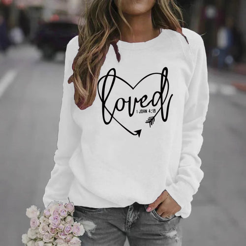 Women’s sweatshirt with inspiring lettering and trendy design Amarae