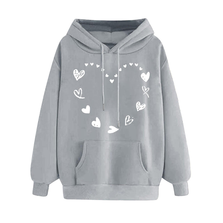 Women's hoodie with playful heart design and comfortable kangaroo pocket Lune London
