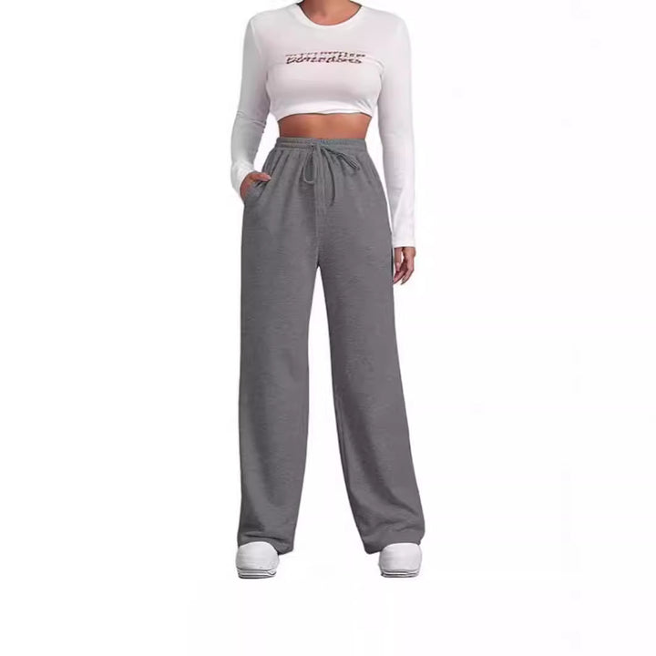 Women's loose-fitting leisure pants made of comfortable sweat material Chic & Stil