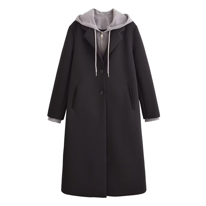 Women's transitional coat with integrated hood Lune London