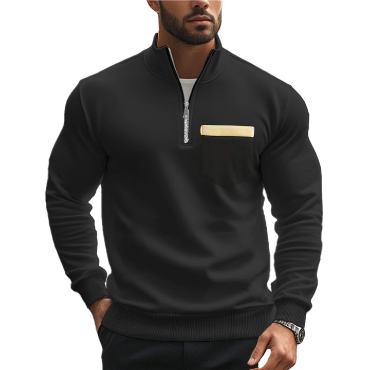 Men's sweatshirt with zipper and chest pocket Lune London