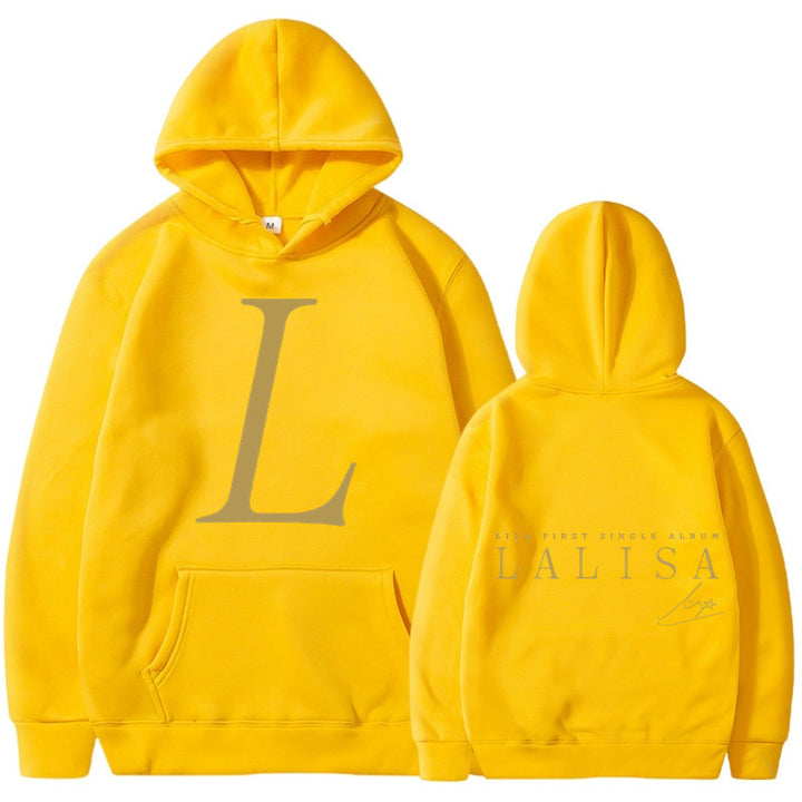 Women's hoodie with stylish initials print and generous kangaroo pocket Lune London