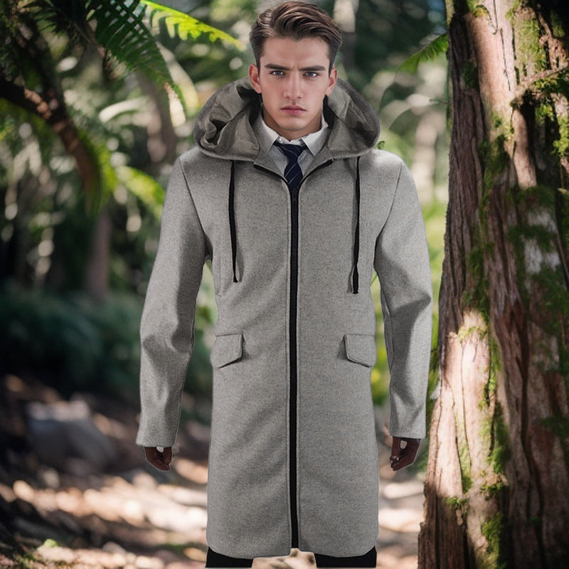 Trendy parka coat for men with removable hood and practical pockets Amarae