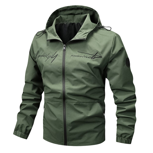 Lightweight waterproof jacket for men with innovative hood system Amarae