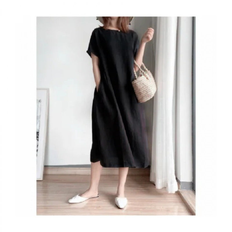 Lune London Women's Casual Long Midi Dress with Pockets