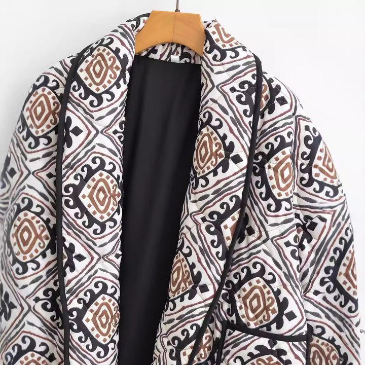 Veste matelassée à motifs pour femmes au style oversize Chic & Stil