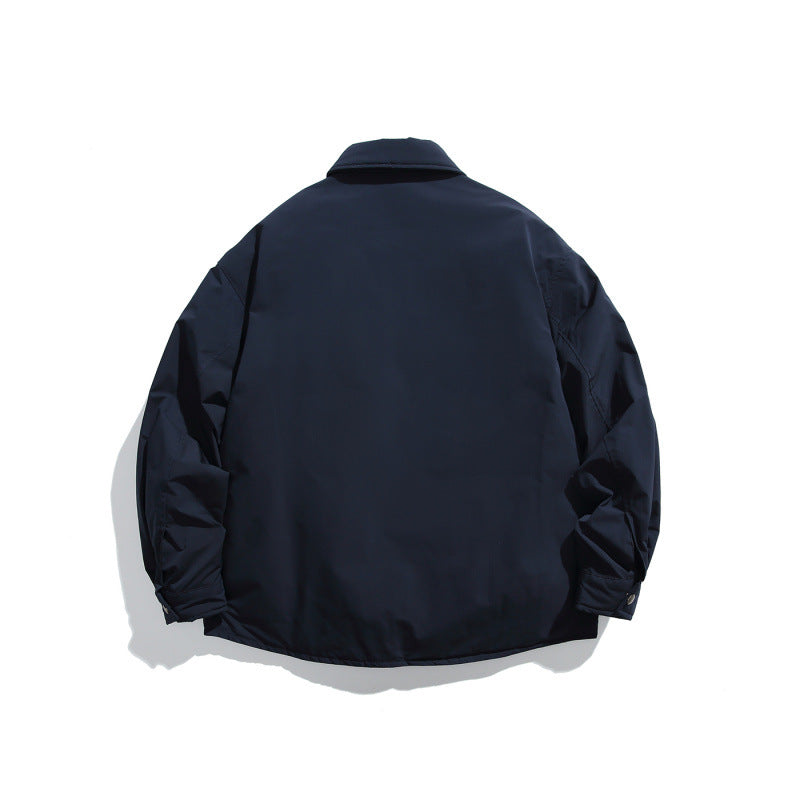 Unisex Boxy padded shirt jacket with snap buttons, chest pocket and thermal lining Amarae