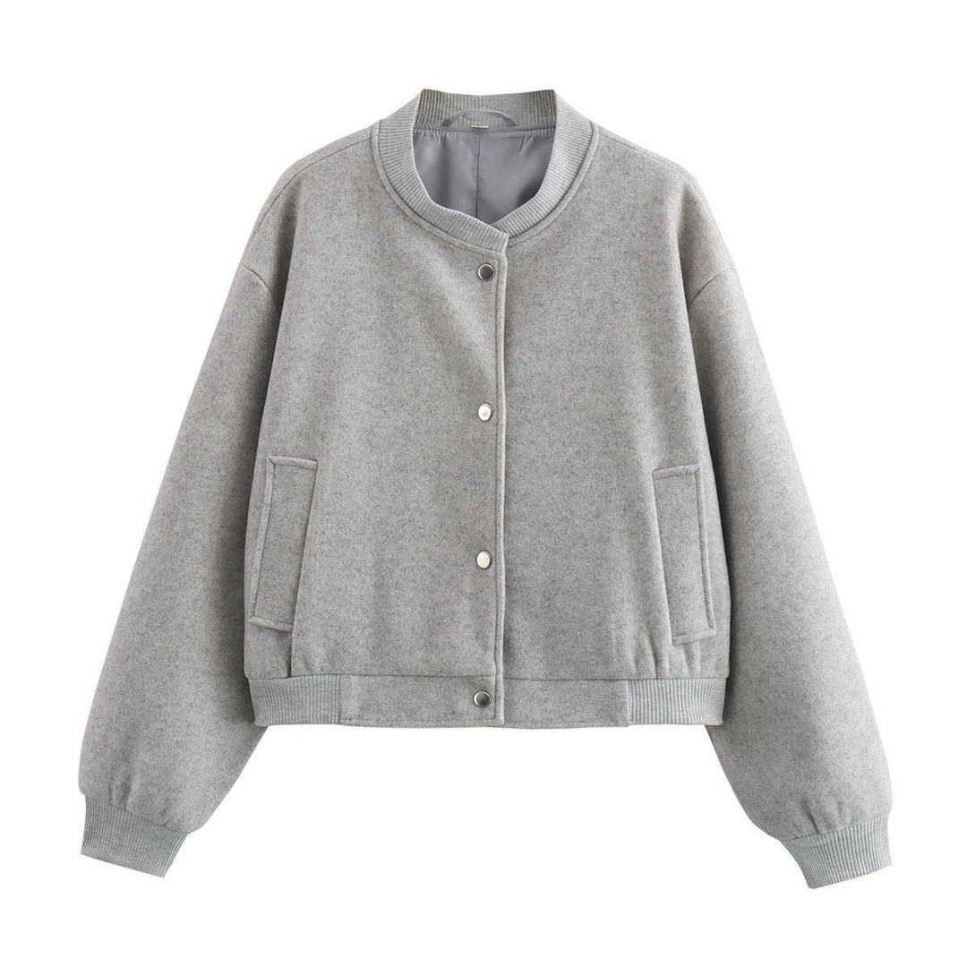 Sporty bomber jacket for women with side pockets and elastic cuffs Lune London