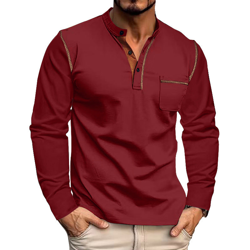 Casual long sleeve shirt for men with modern stylish details