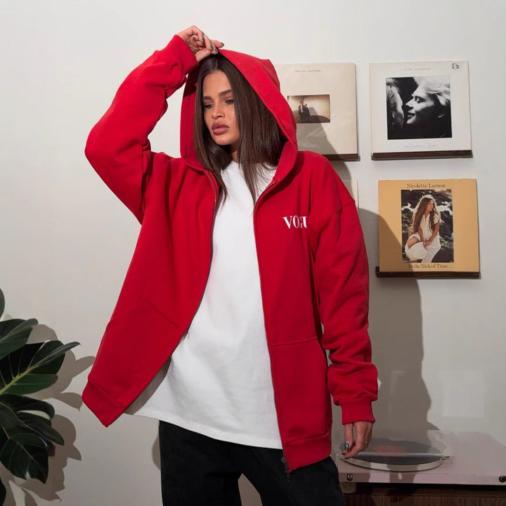 Women's hoodie with creative graphic design and oversized cut Lune London