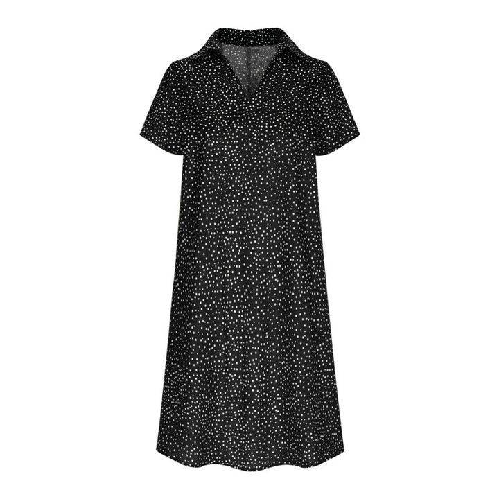 Shirt dress for ladies with polo collar and lightweight breathable fabric Lune London