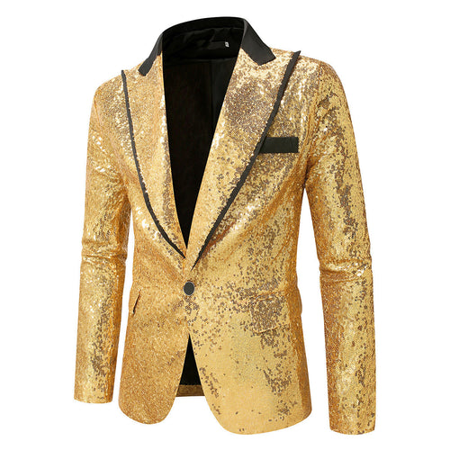 Men's Glittering Tuxedo Blazer Made Of High-Quality Satin Amarae