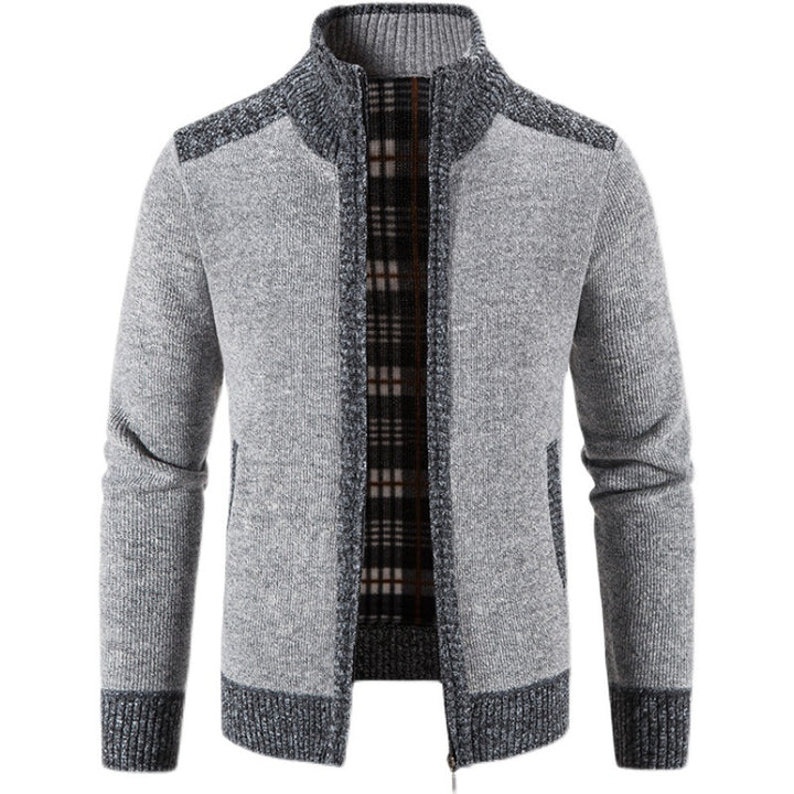 Men's knit jacket with modern zipper Lune London