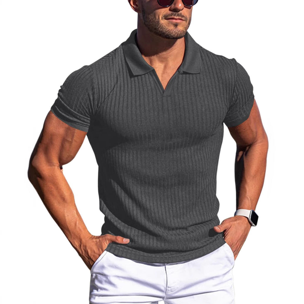 Short Sleeve Polo Shirt for Men with Structured Design and High-Quality Cotton Lune London