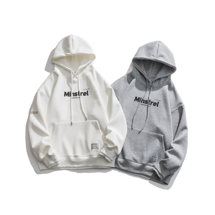 Unisex Oversize Hoodie with minimal logo print, fleece inner lining and kangaroo pocket Amarae