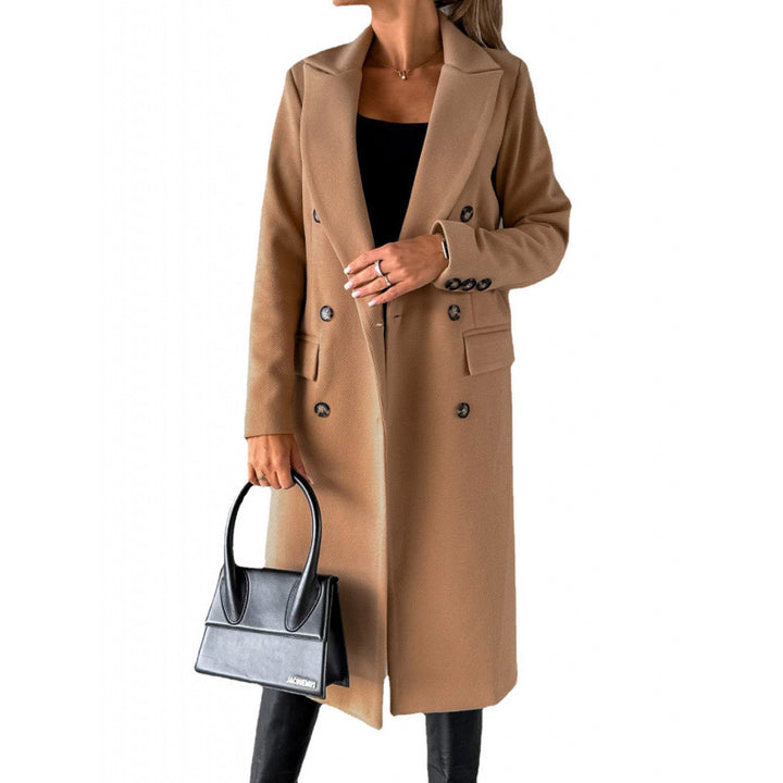 Ladies Elegant Double-Breasted Coat with Ultra-Modern Cut Amarae