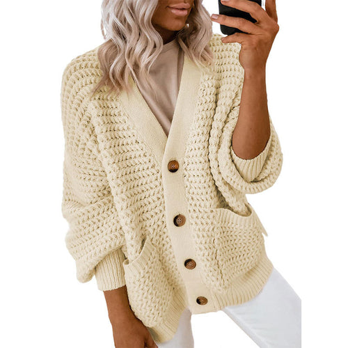 Cardigan femme avec texture épaisse et détails de boutons Chic & Stil
