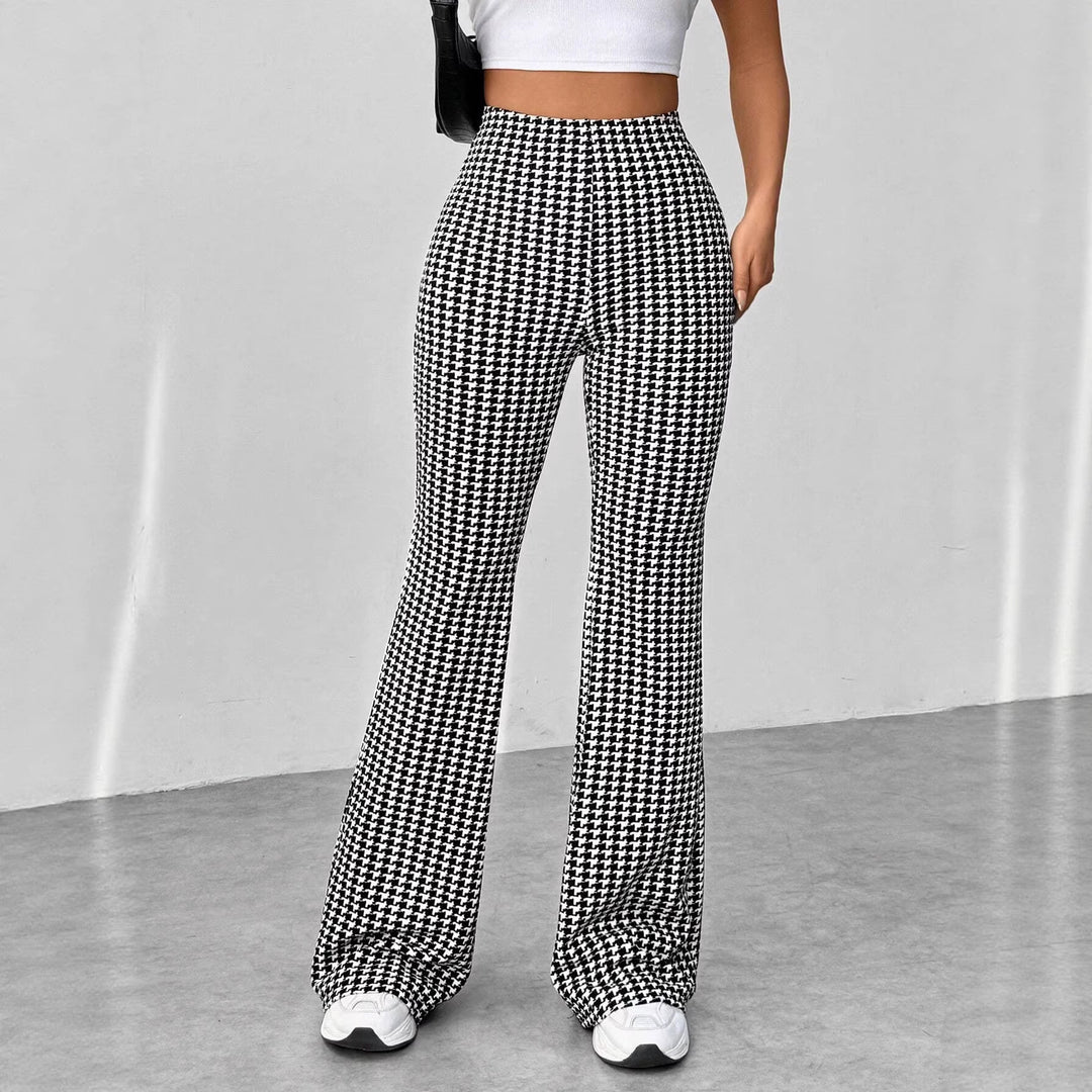 Ladies' Stretch Flared Pants with High Waist and Wide Leg Amarae