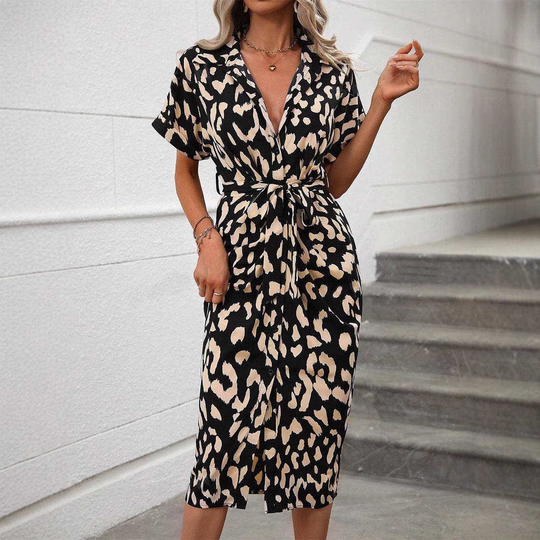 Lune London animal print shirt dress for women